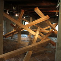 15 x 15 x 420- 540 cm wooden beams