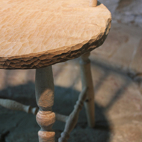 carved wooden chair <br> 80 x 40 x 40 cm